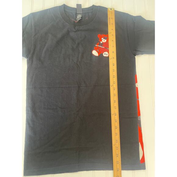 OBEY Shephard Ninja Teddy Bear T Shirt Red Rare Size Mens Small - Picture 4 of 6